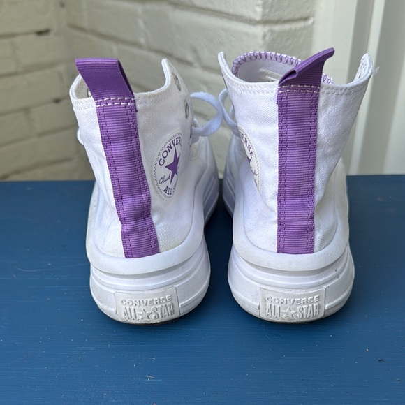 Converse White and Lavender High-Tops - Picture 7 of 13